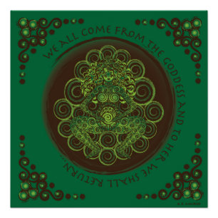 Celtic Pagan Fertility Goddess Poster