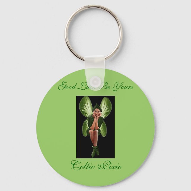 Celtic Pixie, Good Luck Be Yours Keychain (Front)