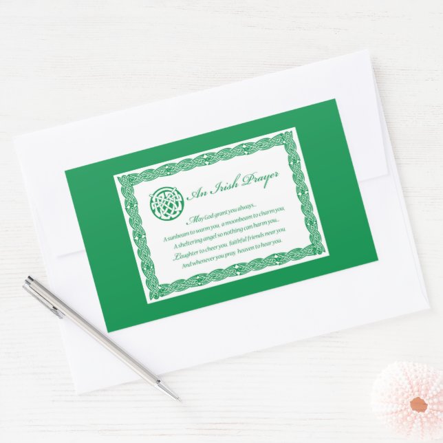 Celtic Prayer St. Patrick's Day Sticker (Envelope)