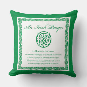 Celtic Prayer St. Patrick's Day Throw Pillow