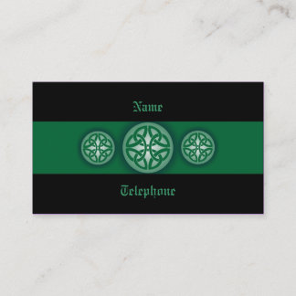 Celtic Profile Card - Green and Black 4