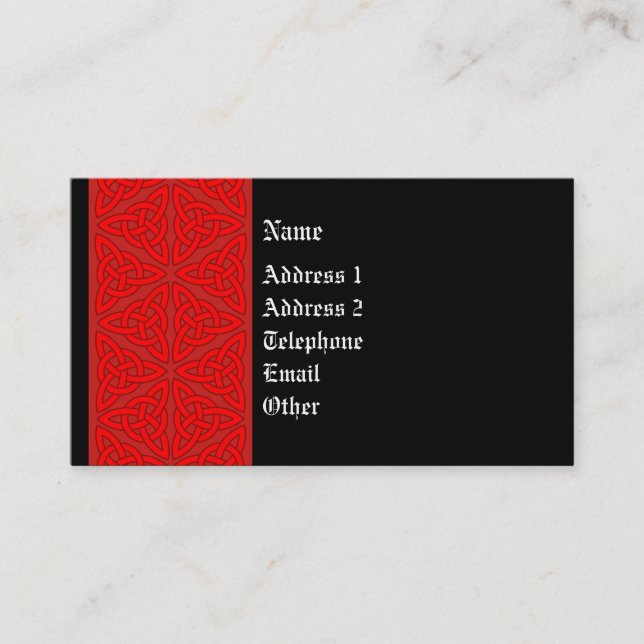 Celtic Profile Card - Reds (Front)