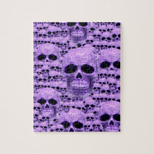 Celtic purple skull collage jigsaw puzzle