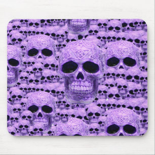 Celtic purple skull collage mouse pad