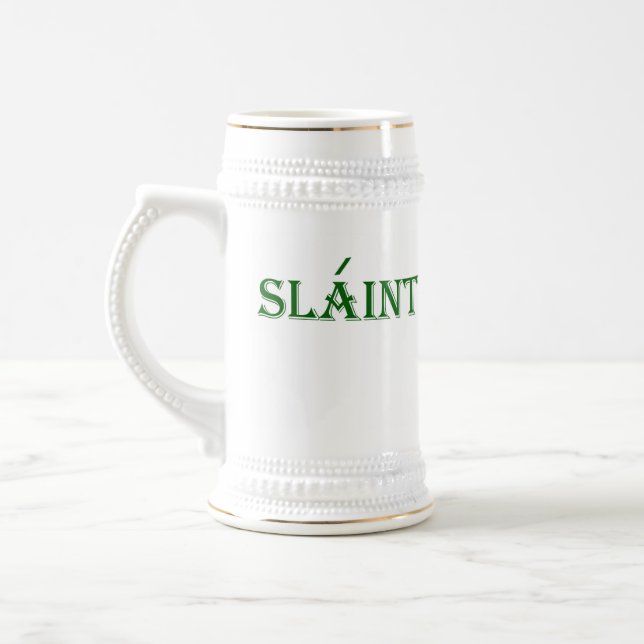Celtic Quest "Slainte" Beer Stein (Left)