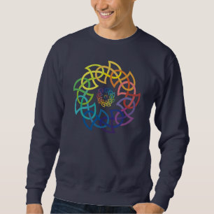 Celtic Rainbow Knotwork Rings Sweatshirt