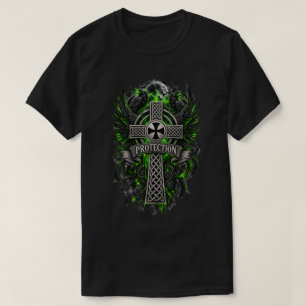 Celtic Raven Protection Cross T-Shirt