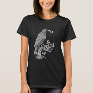 Celtic Raven with Clover T-Shirt