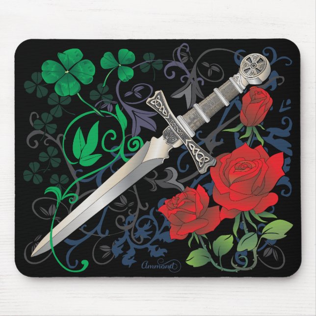 Celtic Rose Mouse Pad (Front)
