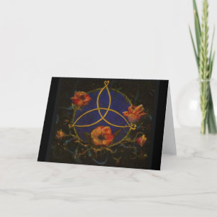 Celtic Rose Window Blank Greeting Card