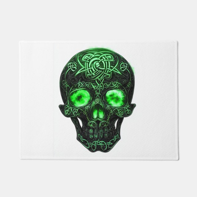 Celtic Rune Skull Doormat (Front)