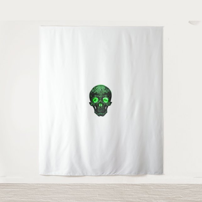 Celtic Rune Skull Tapestry (Front)