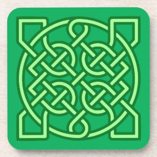 Celtic Sailor's Knot, Emerald and Lime Green   Coaster