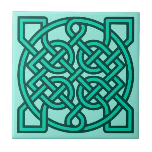 Celtic Sailor's Knot, Turquoise, Aqua and Teal Tile