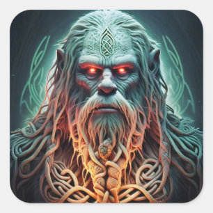 Celtic Sasquatch Square Sticker