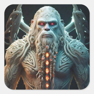 Celtic Sasquatch Square Sticker