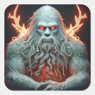 Celtic Sasquatch Square Sticker