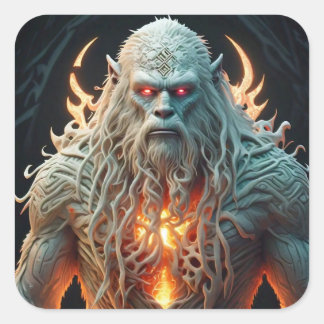 Celtic Sasquatch Square Sticker