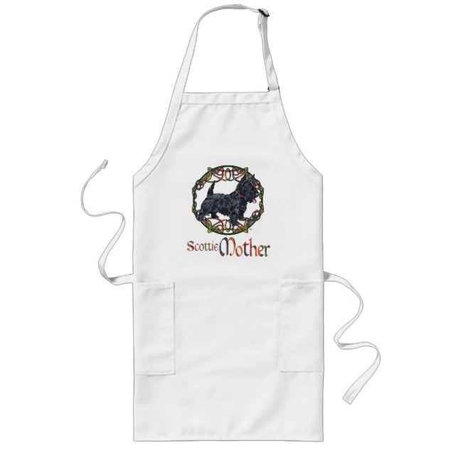 Celtic Scottish Terrier Mother Long Apron (Front)