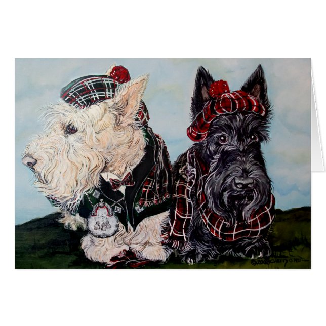 Celtic Scottish Terriers (Front Horizontal)