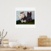 Celtic Scottish Terriers Poster (Kitchen)