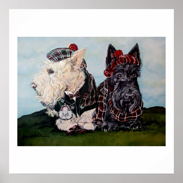 Celtic Scottish Terriers Poster (Front)