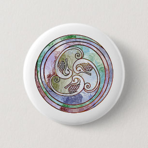 celtic seahorses 2 inch round button