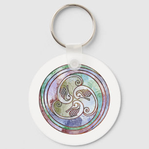 celtic seahorses keychain