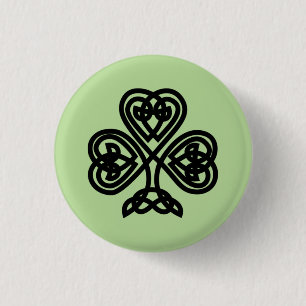 Celtic Shamrock 1 Inch Round Button