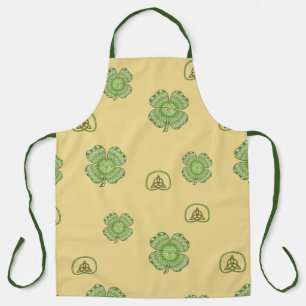 Celtic Shamrock All-Over Print Apron