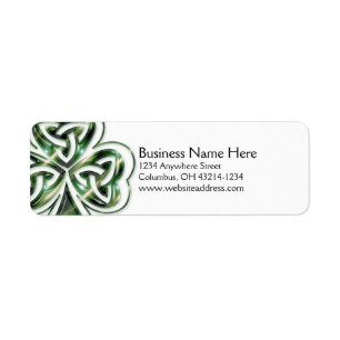 Celtic Shamrock Design 2 Return Address Labels