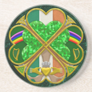 Celtic Shamrock Heritage Symbol Irish Inspired Coaster