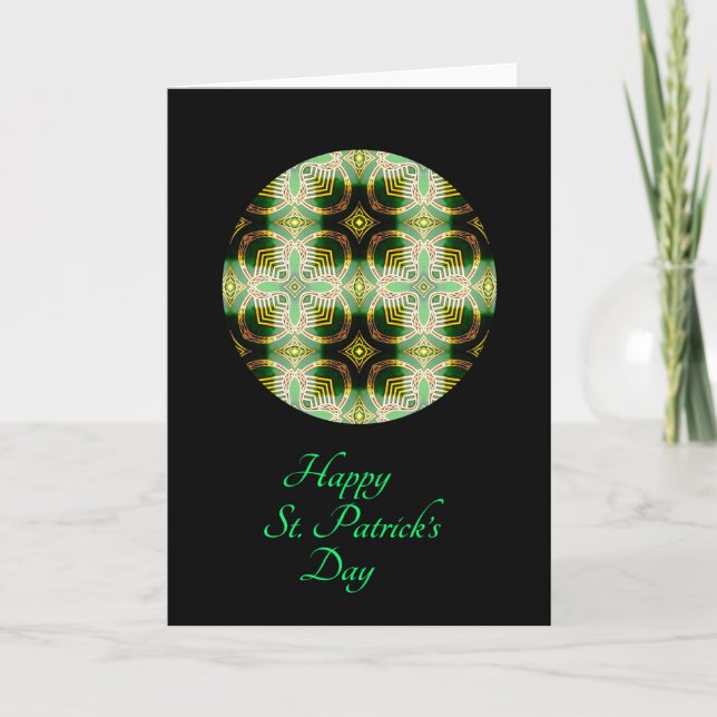 Celtic Shamrock image for Folded Holiday Card (Front)