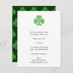 Celtic Shamrock Invitation