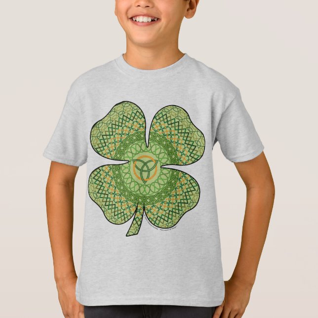 Celtic Shamrock Kid's and Baby Light Shirt (Front)