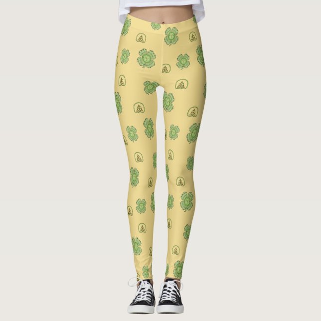 Celtic Shamrock Leggings (Front)