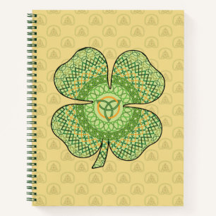 Celtic Shamrock Spiral Notebook