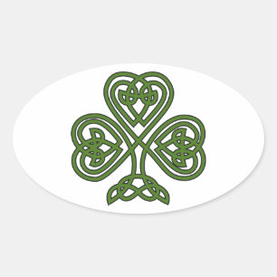 Celtic Shamrock - St Patricks Day Oval Sticker