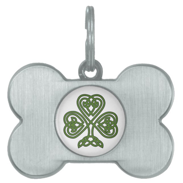 Celtic Shamrock - St Patricks Day Pet ID Tag (Front)