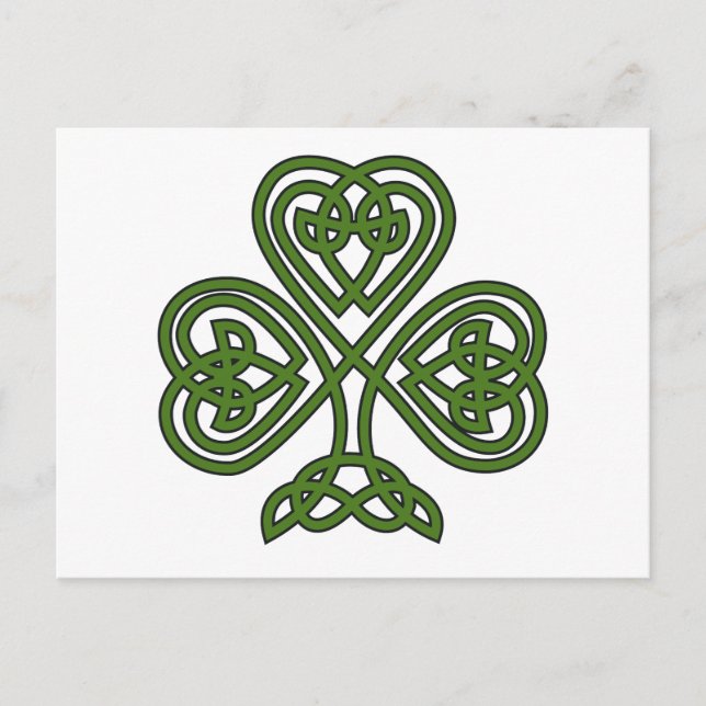 Celtic Shamrock - St Patricks Day Postcard (Front)