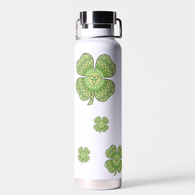 Celtic Shamrock Water Bottle (Back)