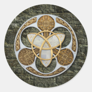 Celtic Shield Classic Round Sticker