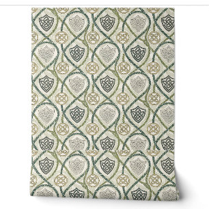 Celtic Shield Knot & Rope Scottish Design Pattern Wallpaper