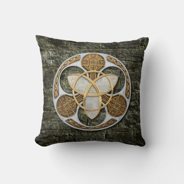 Celtic Shield Throw Pillow (Front)