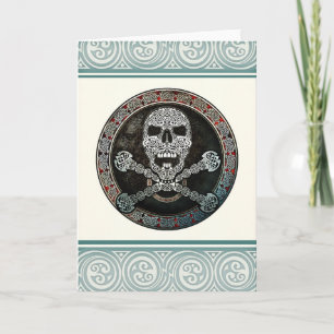 Celtic Skull & Crossbones Greeting Card