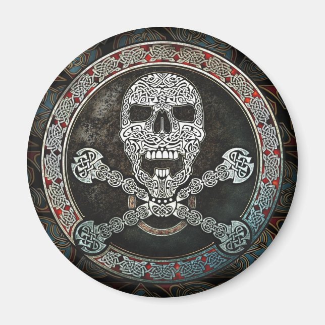Celtic Skull & Crossbones Magnet (Front)