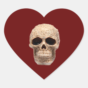 celtic skull heart sticker