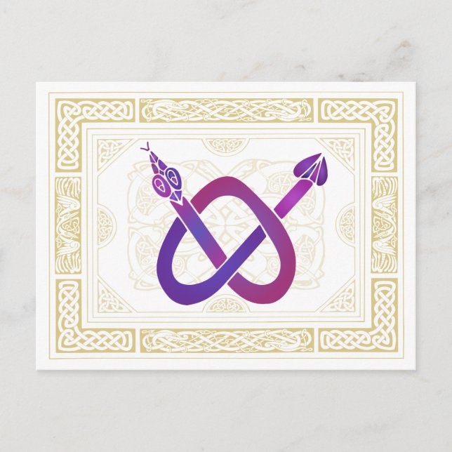 Celtic Snake Postcard (Front)