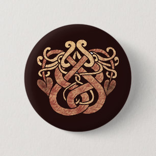 Celtic Snakes 2 Inch Round Button