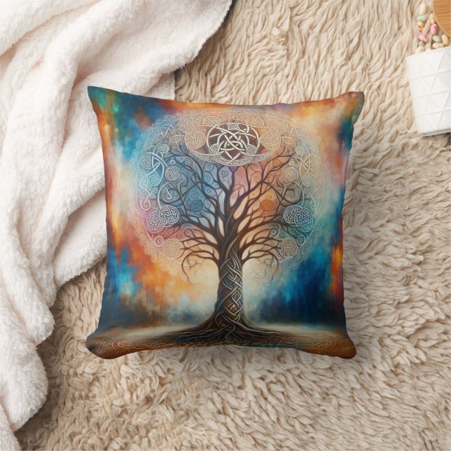 Celtic Soulfire Throw Pillow (Blanket)
